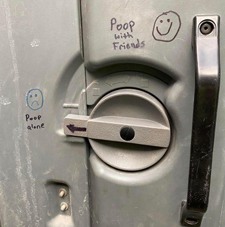 poop with friends